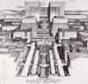 Lloyd Wright's plan for the Los Angeles Civic Center. Courtesy of Eric Lloyd Wright.